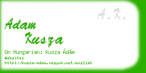 adam kusza business card